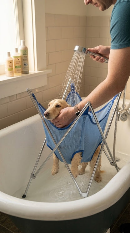 PawFold™ Cozy bathing hammock